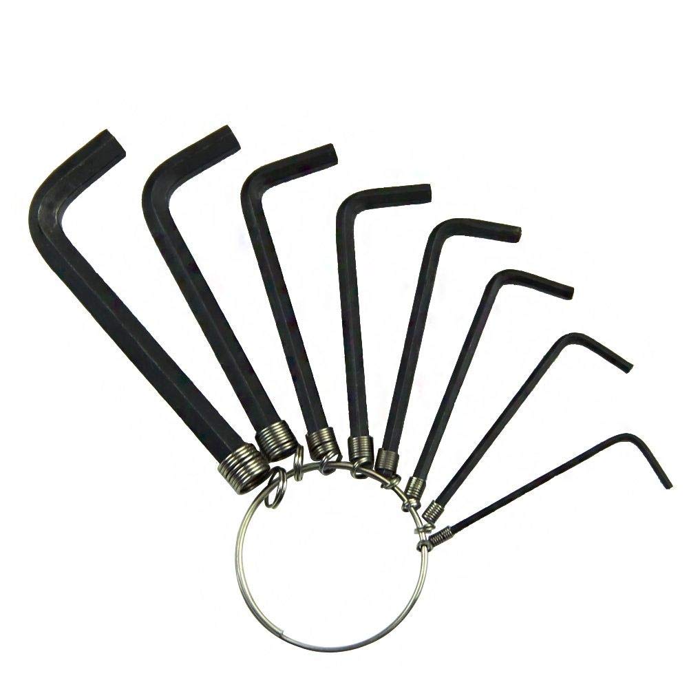8 In 1 Hex Key Allen Wrench Set 1.5mm to 6mm Metric Hand Tool Kit Box Key Chain