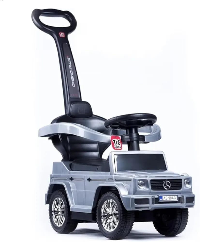 Baby Stroller with Parents Control Handle, Safety Belt, Music and Storage - Suitable for Boys and Girls (Gray)