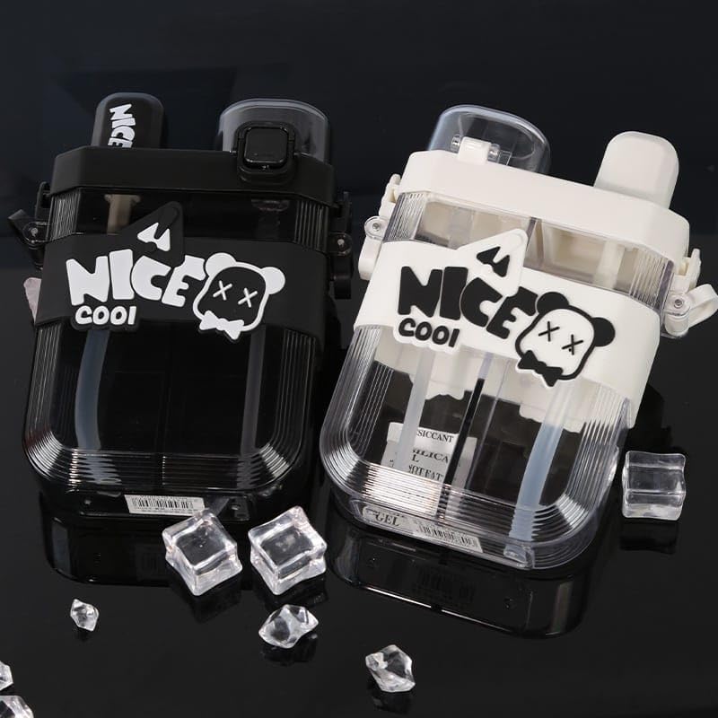 Zamzmia 2 in 1 | Your favorite drink in one bottle! water and juice without mixing with handy strap to carry it easily