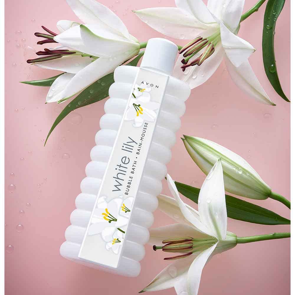 avon white lily bubbles bath 500 ml