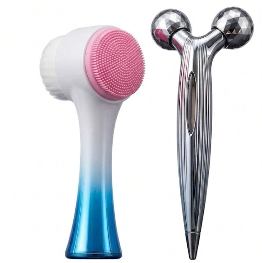 Multifunctional Facial Cleansing Brush Cleansing Skin Care Brush Body Cleansing Brush Electric Facial Brush Facial Cleaning Brush Scrubber The Face+3D Massager Gua sha Roller for for Face