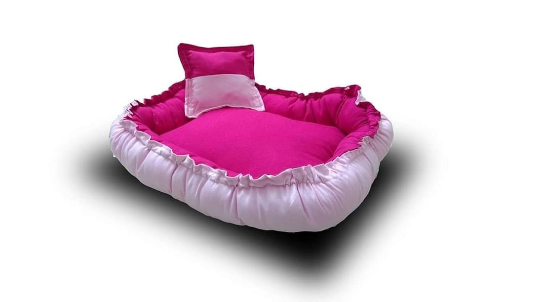 Bed for Cats Small Dogs (Rose and Fusia)