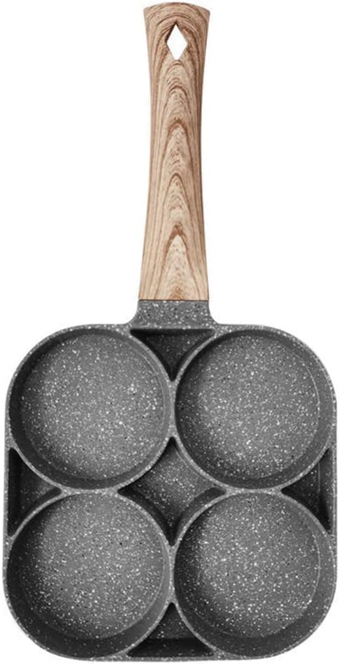 4-Hole Granite Non-Stick Breakfast Pan – Multi-Uses Granite Coating Frying Pan For Eggs, Pancakes & Different Types Of Food with Even Heat Distribution, Easy Clean Design.