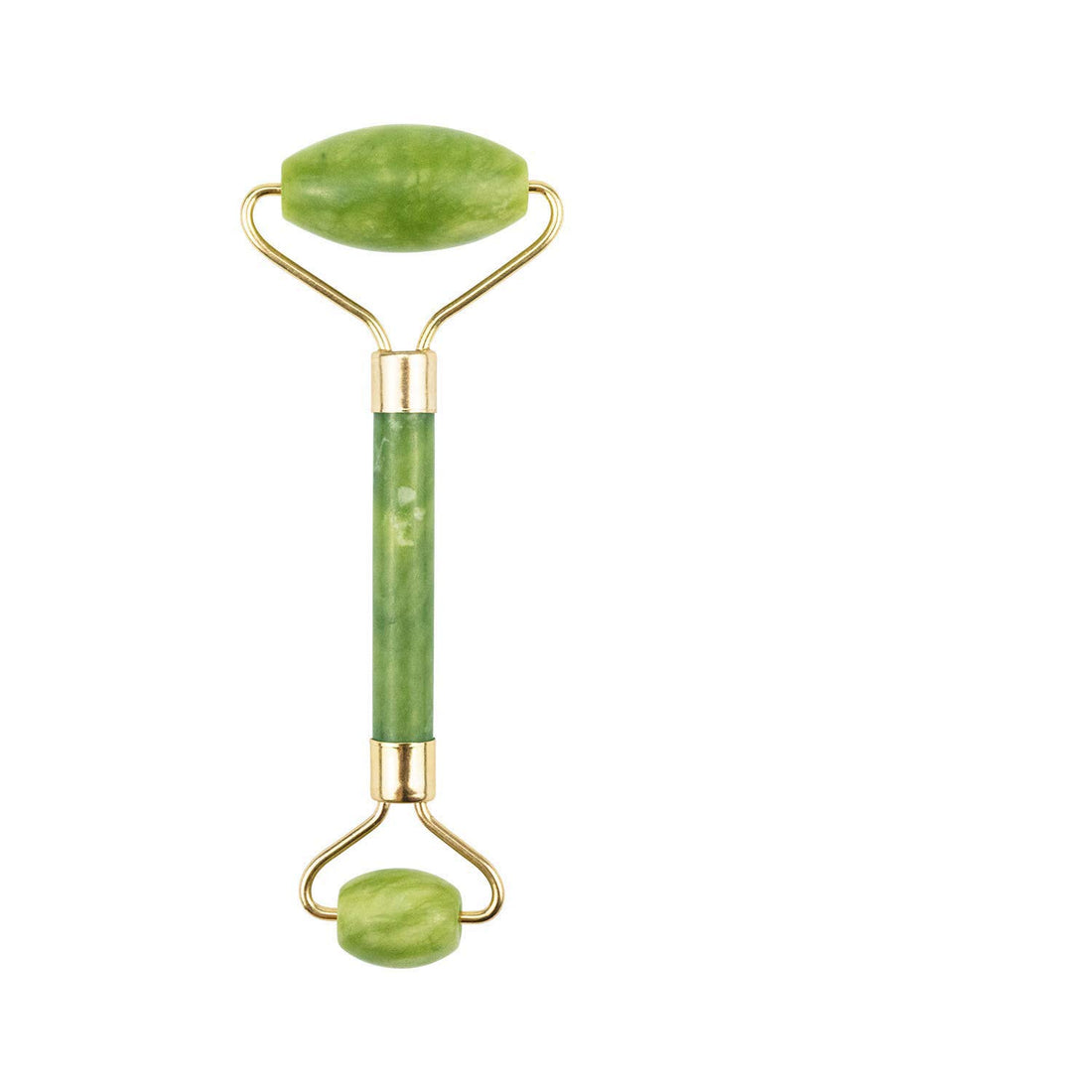 Jade Roller Gua Sha Set Green Stone Beauty Skin Massage Facial Jade Roller For Face, Natural Double Neck Healing Massager De-Puffing Jade Facial Roller