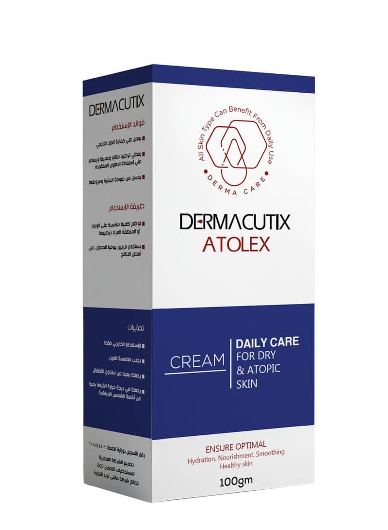 Dermacutix Atolex Daily Care Cream for Dry & Sensitive Skin - 100g - Enriched with Ceramides and Deep Moisturizers I by Al Shabrawini Pharmacy
