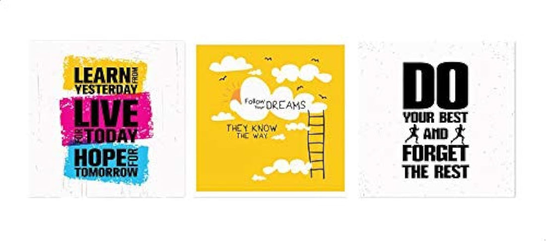 R18-166 Woodcut Print Set Of 3 - Multi Color