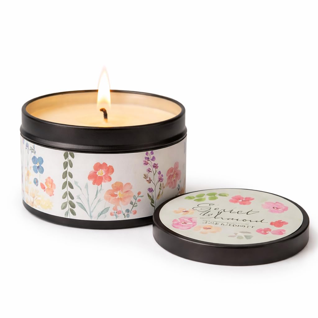 Home Care M-532A Flower Jar Candle Premium Scented Candle in Elegant Floral Jar for Luxurious Home Fragrance