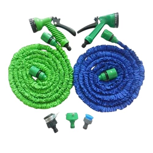 Magic Water Hose for Gardens and Homes – 3 Times Stretch, Lightweight Water Hose with Multi Spray Control Gun – 30 Meter Length