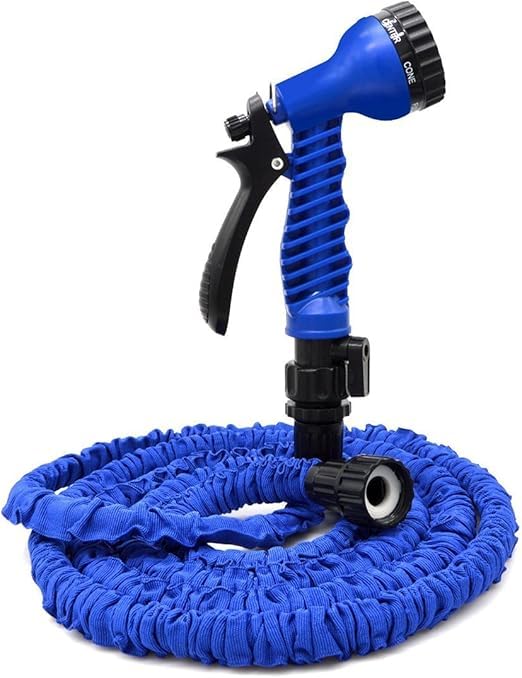Expanding Garden Hose, Lightweight, Automatic Expand and Contract, Easy Storage, Space-Saving, for Home and Garden (Blue, 60 M / 200 Ft)