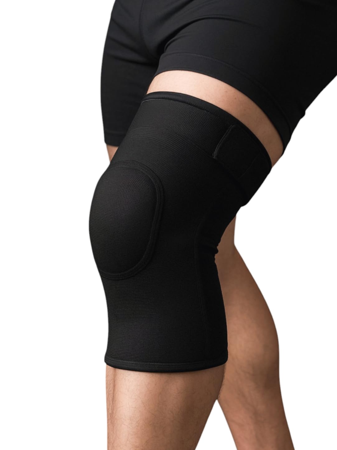 Knee Brace Padded with Inner Foam Pad with Firm Fixing Tape for Sports Knee Roughness and Injury Protection (L-XL 76 to 100K, Knee Circumference 42 to 52)