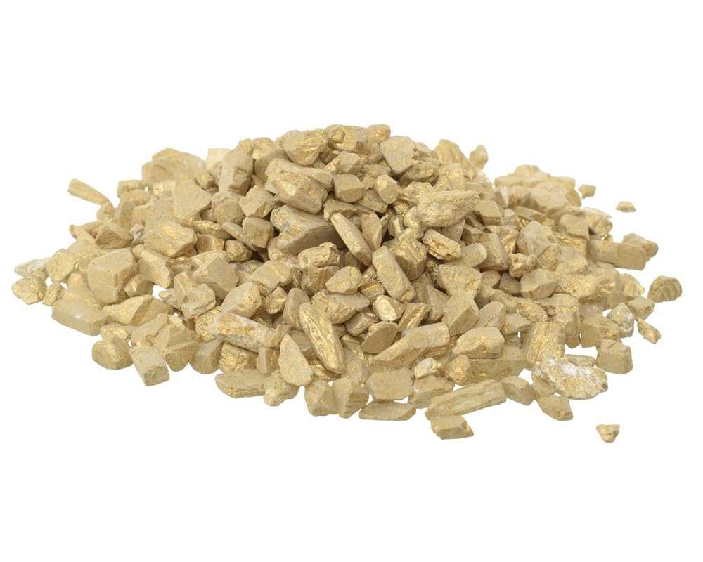 Small Gardening Potted Plants for Plants, Home DIY Decor, Aquarium Gravel, Vase Fillers, Fairy Garden, Landscaping Outdoor Stones 1 Pack (700g) Outdoor Decoration - Gold