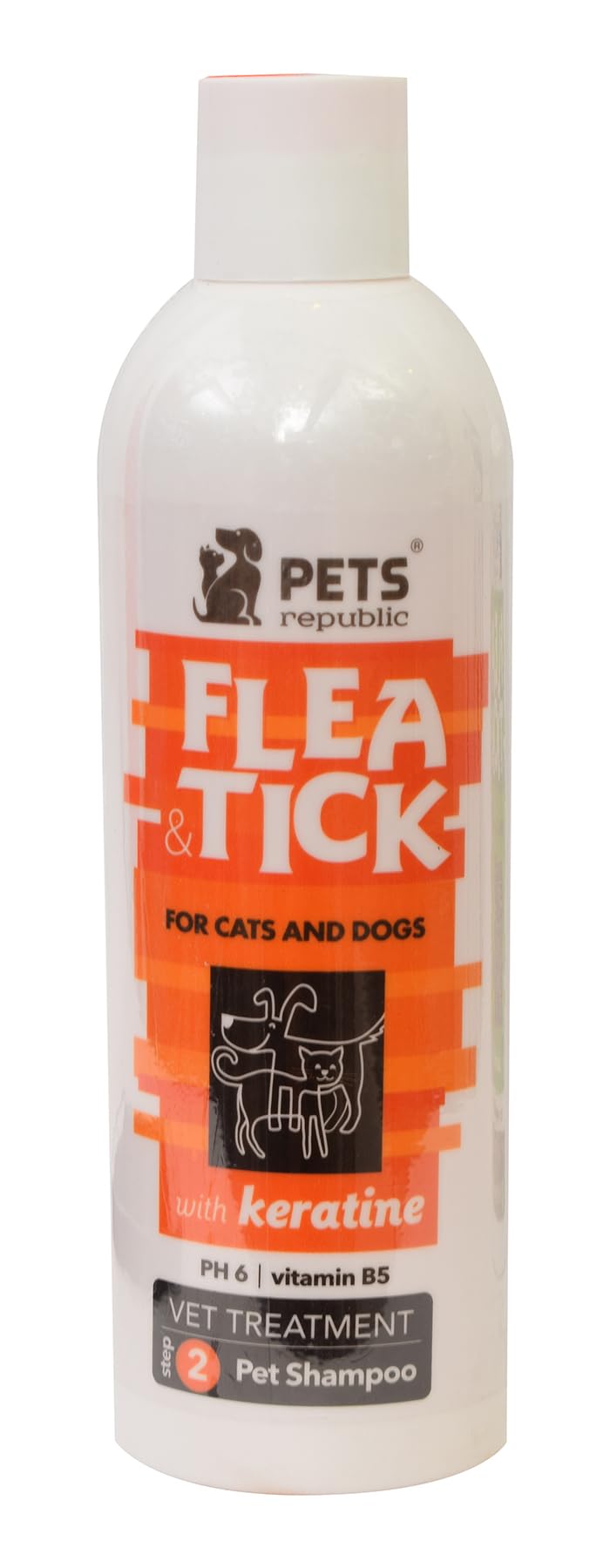 Pets Republic Flea And Tick Shampoo With Keratine For Dogs And Cats 500 Ml Clear