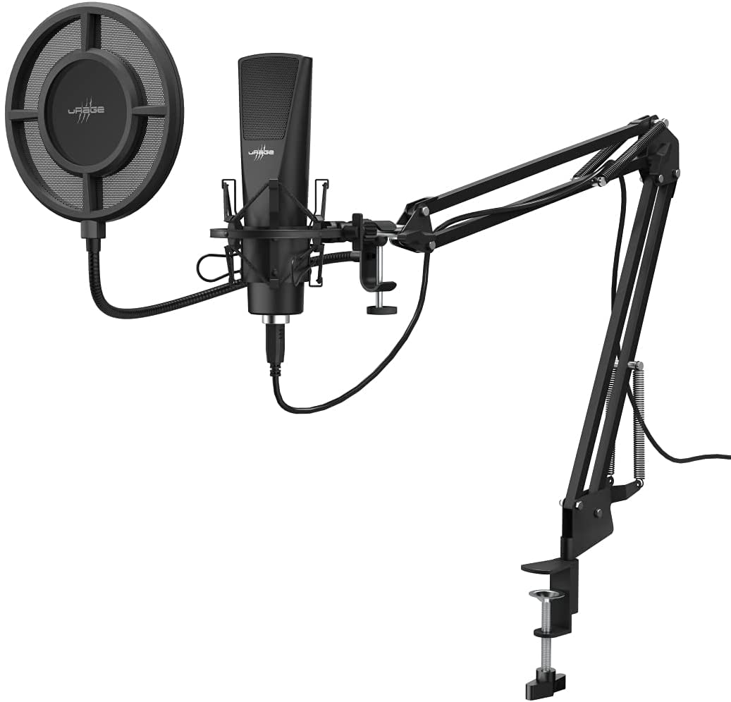 Urage 186020 Stream 800 HD Studio Streaming Microphone, Black