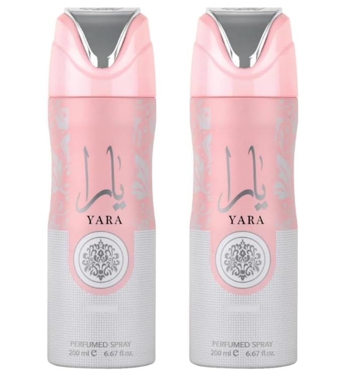 Yara Perfumed Body Spray 200ml - Long Lasting Women Body Spray Arabian Oud Yara Pink Perfume Spray - Yara Perfumed Luxury Arabian Fragrance Spray Vanilla, Musk, Sandalwood and Floral Fragrance