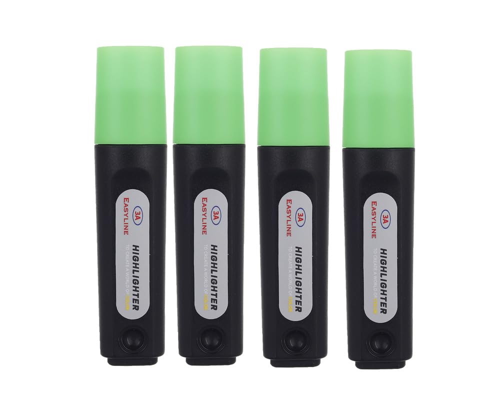 3A 705-1 Highlighter Set Of 4 Pieces - Green