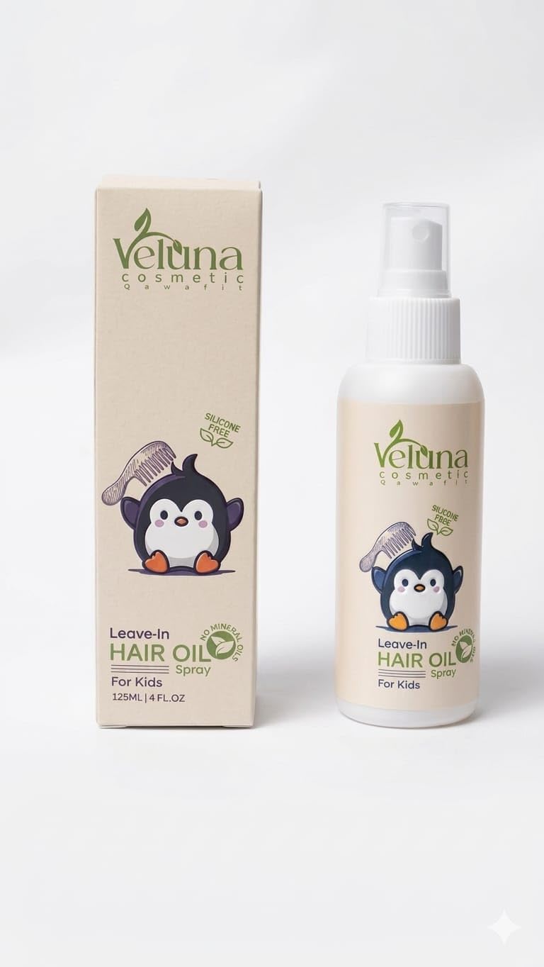 Veluna Leave-In Hair Oil Spray for Kids - Velona Hair Oil - Hydrate, Detangle and Reduce Frizz - 125ml