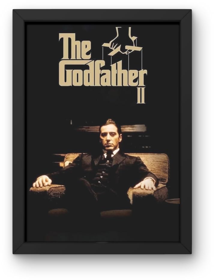 Movie Poster Wall Art, Black Frame, 30x40 cm, Premium Wood Frame with Shatterproof Acrylic Cover