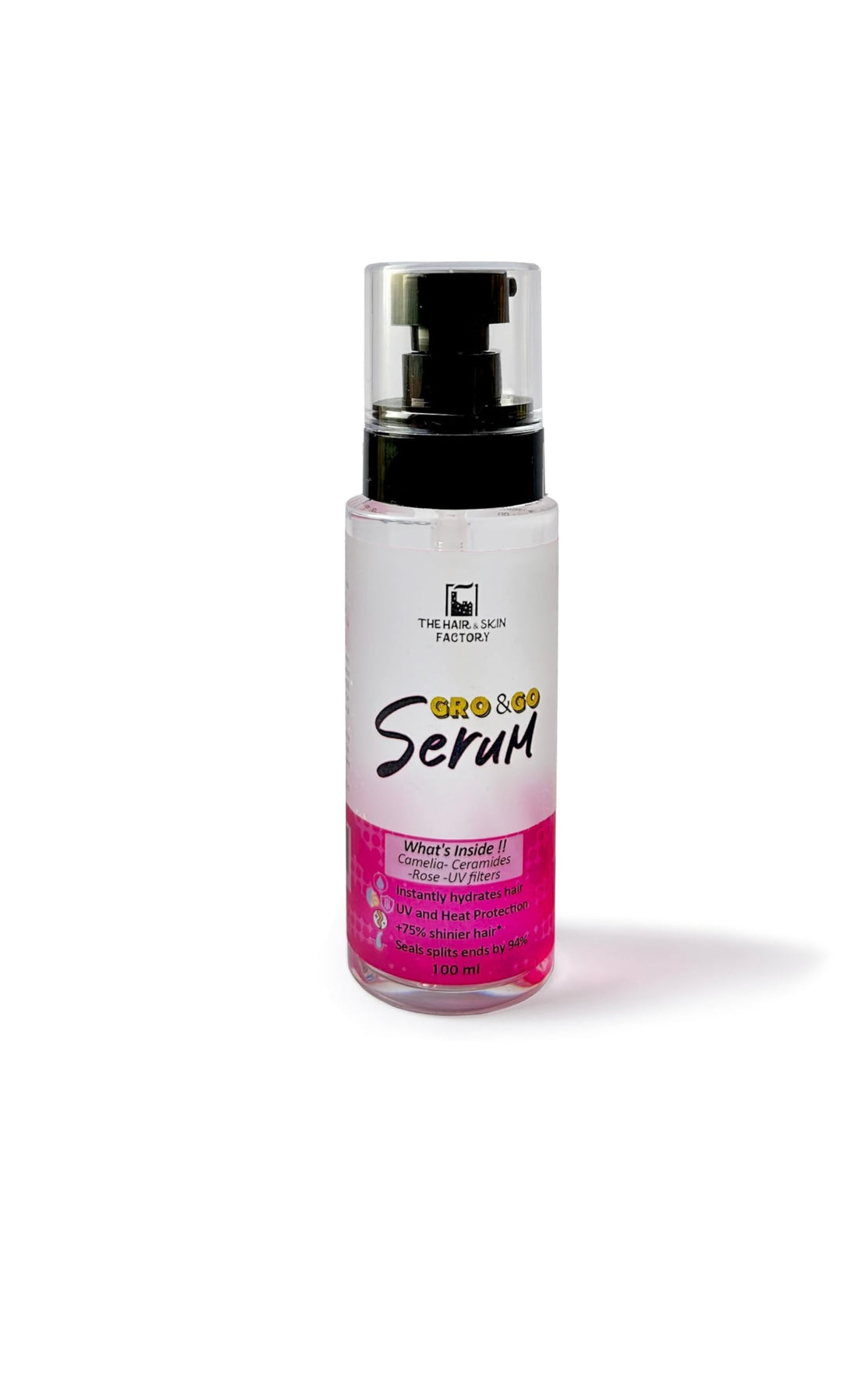 The Hair & Skin Factory Gro & Go Hair Serum, UV and Heat Protection, 100 ml