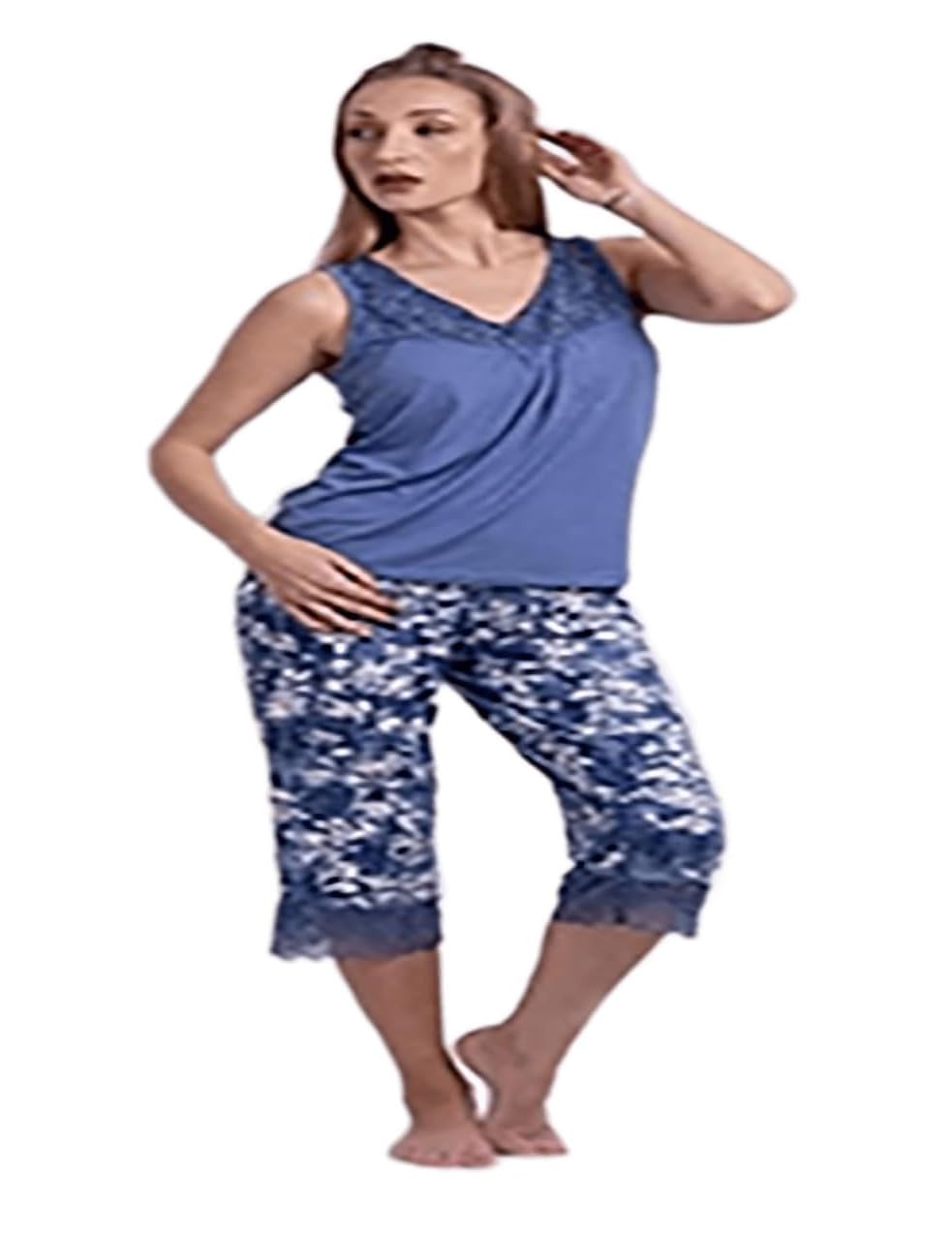 9Street Corner Women's Bermuda Sleeveless Pajama P1026-Parent