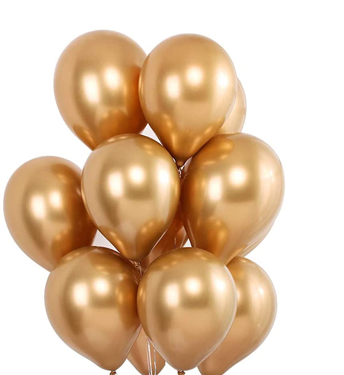 KASTWAVE Latex Balloon, Thicken Balloons, Metallic Golden Balloons for Birthday, Wedding, Baby Shower, Christmas Decorations, Birthdays Valentine's Day, Carnival Party Supplies, 12 Inch - 50 Pcs