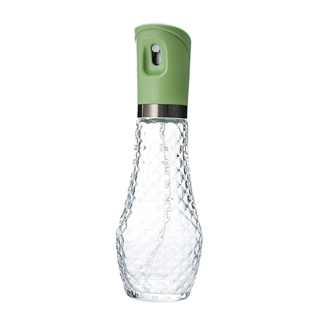 Small Oil Spray Bottle, Olive Oil Dispenser and Vinegar Sprayer, Glass Kitchen Oil Container, Cooking Spray Bottle for Salad and Baking, 260ML, Green Design