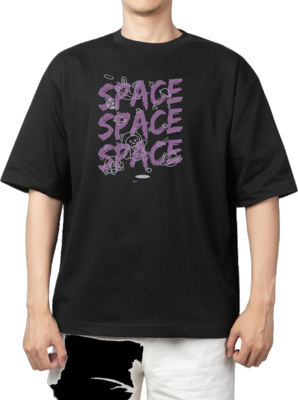 SPACE T-shirt back Black