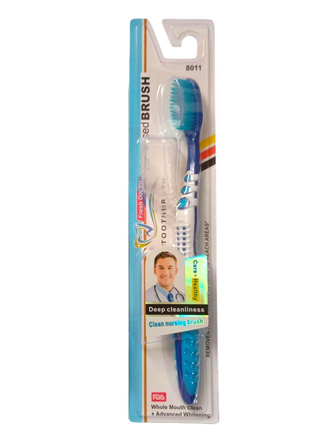 Fresh Doctor" Soft Toothbrush for Natural Whiteness and Tough Task with Zig Zag Bristles and Tongue Cleaner - For Sensitive and Normal Teeth I Dentist Recommended