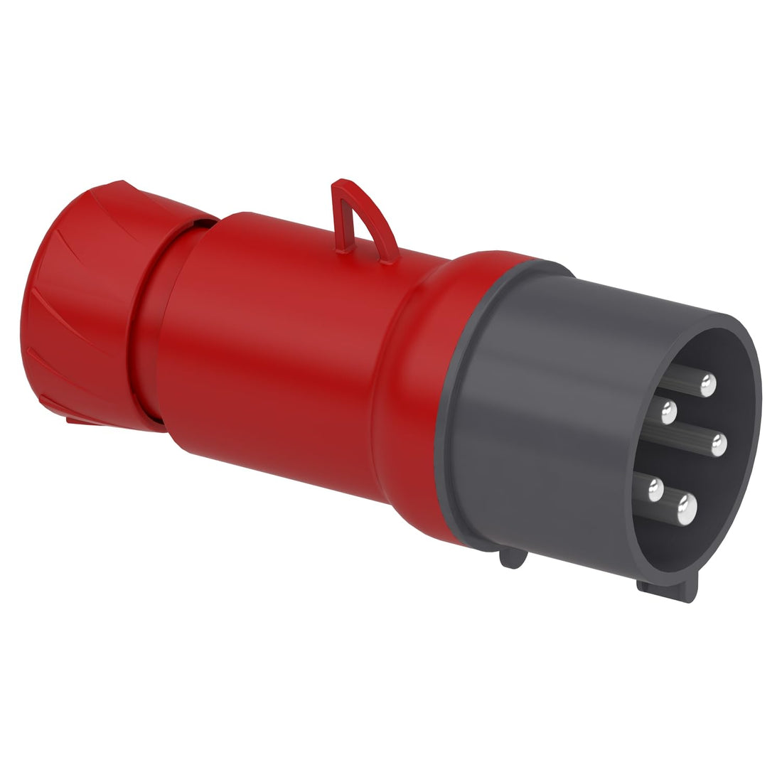 5 Bull 32A Pratika Schneider wander plug - straight - 32 A - 3P + N + E - 380...415 V AC - IP44 PKE32M435