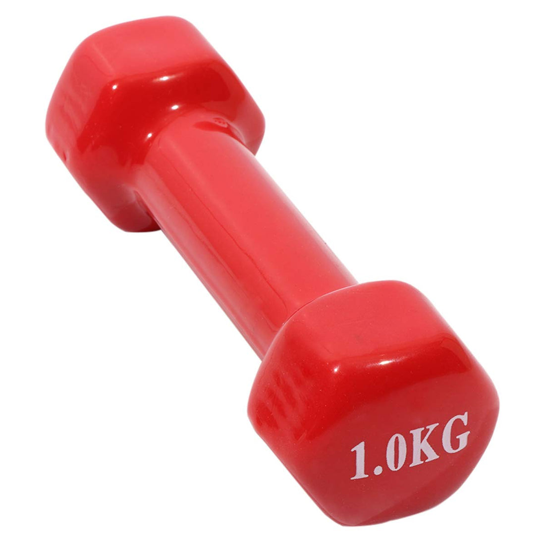 AL120 Vinyl Coated Dumbbell (1Kg, Red)