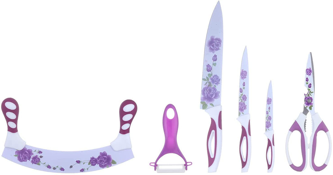 Elyassin Ceramic Knives Set, 6 Pieces, 37 x 27 cm