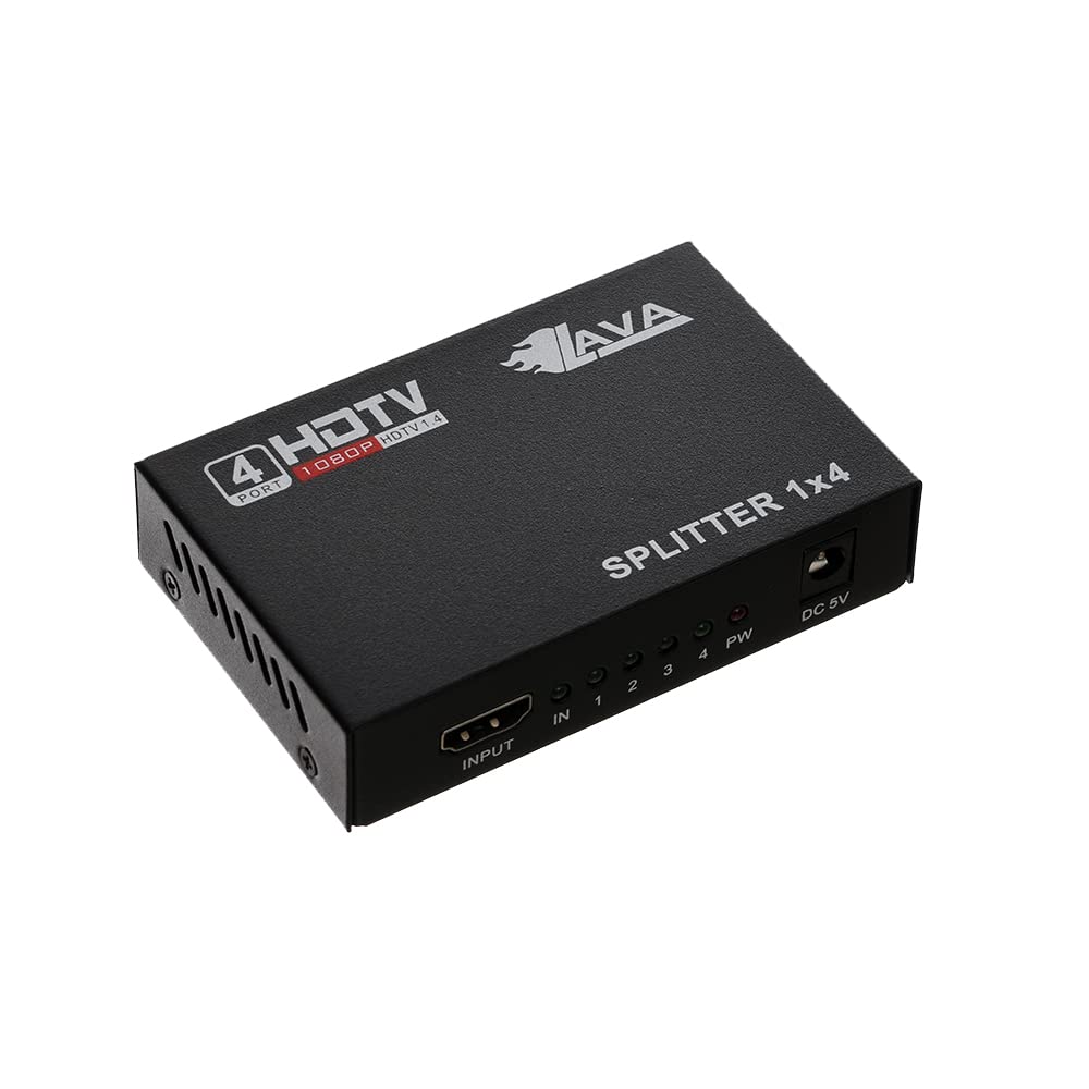 Hdmi Splitter, Edencomer 4K Hdmi Video Splitter,1 In 2 Out Hdmi Splitter - Black