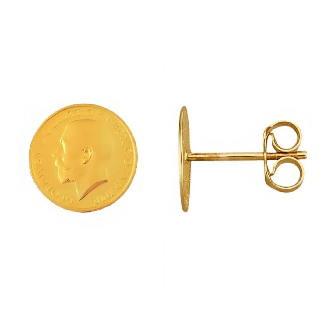 Minimalist Tiny Gold Color Geometric Irregular Round Coin Stud Earrings for Women Girls Party Jewellry Gifts