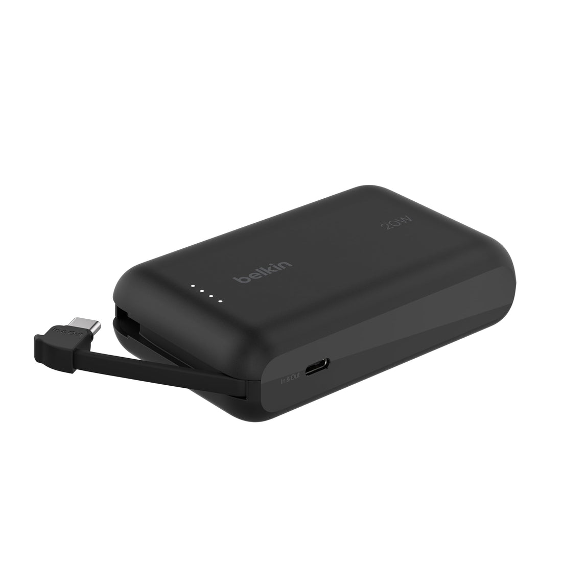 Belkin BoostCharge Portable Power Bank with Integrated Cable 10K PD 20W - Fast Charge USB-C Power Delivery, iPhone Power Bank Fast Charging for iPhone 16 Series, iPad Pro, Galaxy S25, More