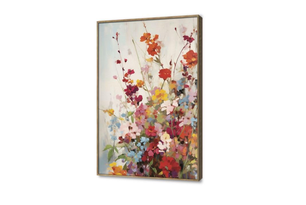Sphere Art Modern Flowers Wall Art 60X40cm (Canvas Print) SAL2-M