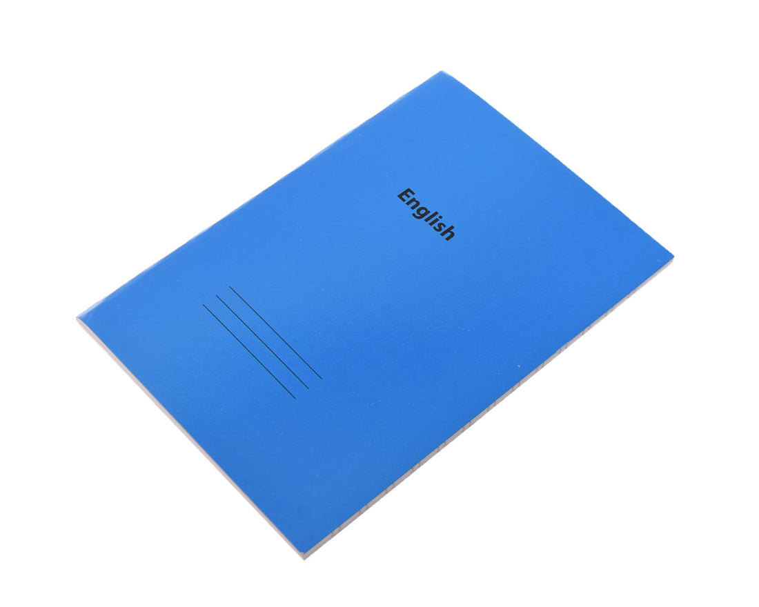 Elmaayergy Double Lined A5 English Notebook, 60 Sheets, 58 Grams, 22.5 * 16 CM, Suitable For Any Setting, From Office To School - Blue