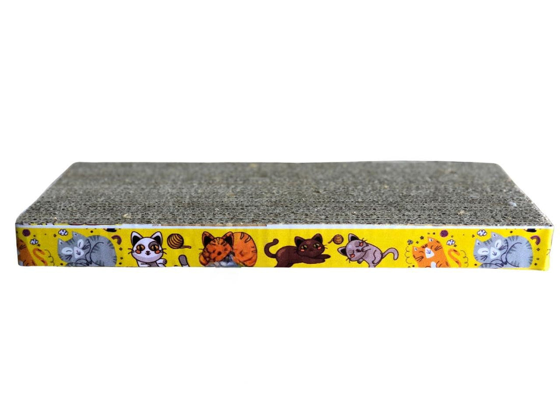 Pets House & Care Tails Cat Scratch Pad | Bone Shape Corrugated Scratcher | Flat Recycled Paper Board for Cats & Kittens | Organic Catnip Toy | Size 40x20cm – Safe & Durable