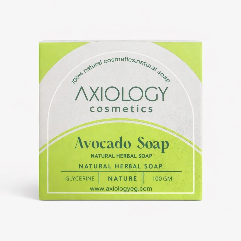 Axiology Avocado Natural Herbal Soap Bar with Glycerine, 100% Natural Ingredients, All Skin Types, 100 GM