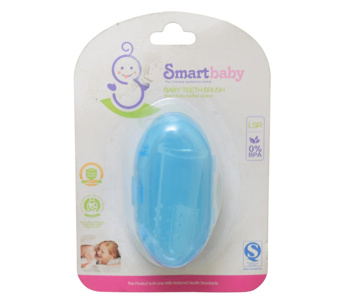 Smart Baby Silicone Finger Toothbrush For Kids - Blue