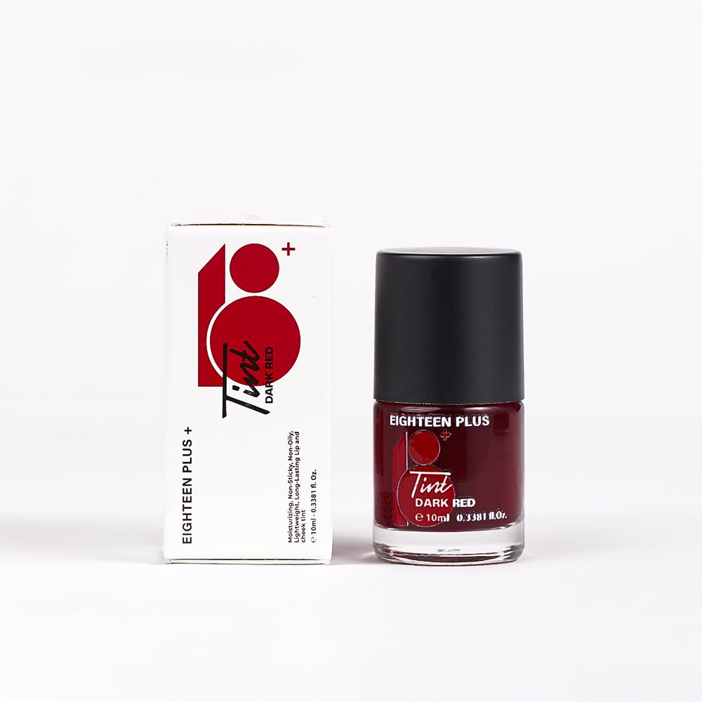 Lip and Cheek Tint, Dark Red, Moisturising, Lightweight, Long-Lasting, 10ml