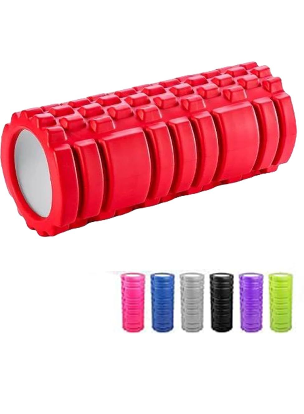QSHOP Foam Roller, Fitness Foam Roller, Deep Muscle Massage and Lightweight Muscle Massage for Yoga, Pilates for Muscle Relaxation, Balance Exercise, Physical Therapy Pain Relief (Red)