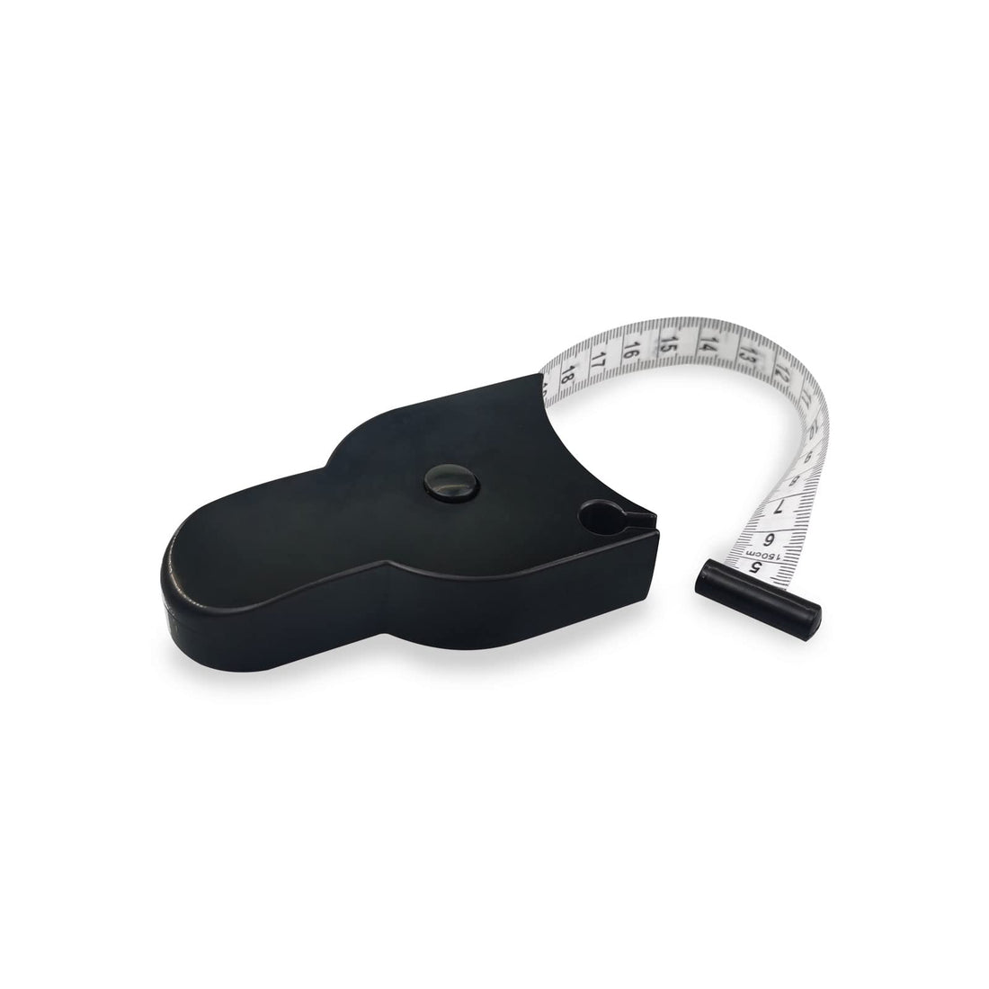 FuninCrea Automatic Telescopic Tape Measure, Ergnomic Self-Tightening Body Measure Tape, Lock Pin and Push-Button Retract, Portable Design Double Scales Rulers for Arms Thigh and Waist (Black)