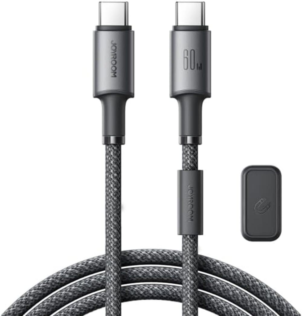Joyroom S-A50 Unlimited Series 60W Type-C to Type-C Fast Charging Data Cable, 1.2 m Length, Dark Gray