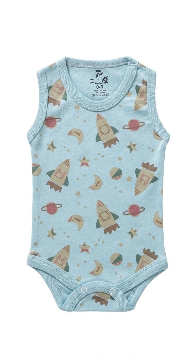 Baby Printed Romper Set - 100% Soft Cotton - 0-2 Years