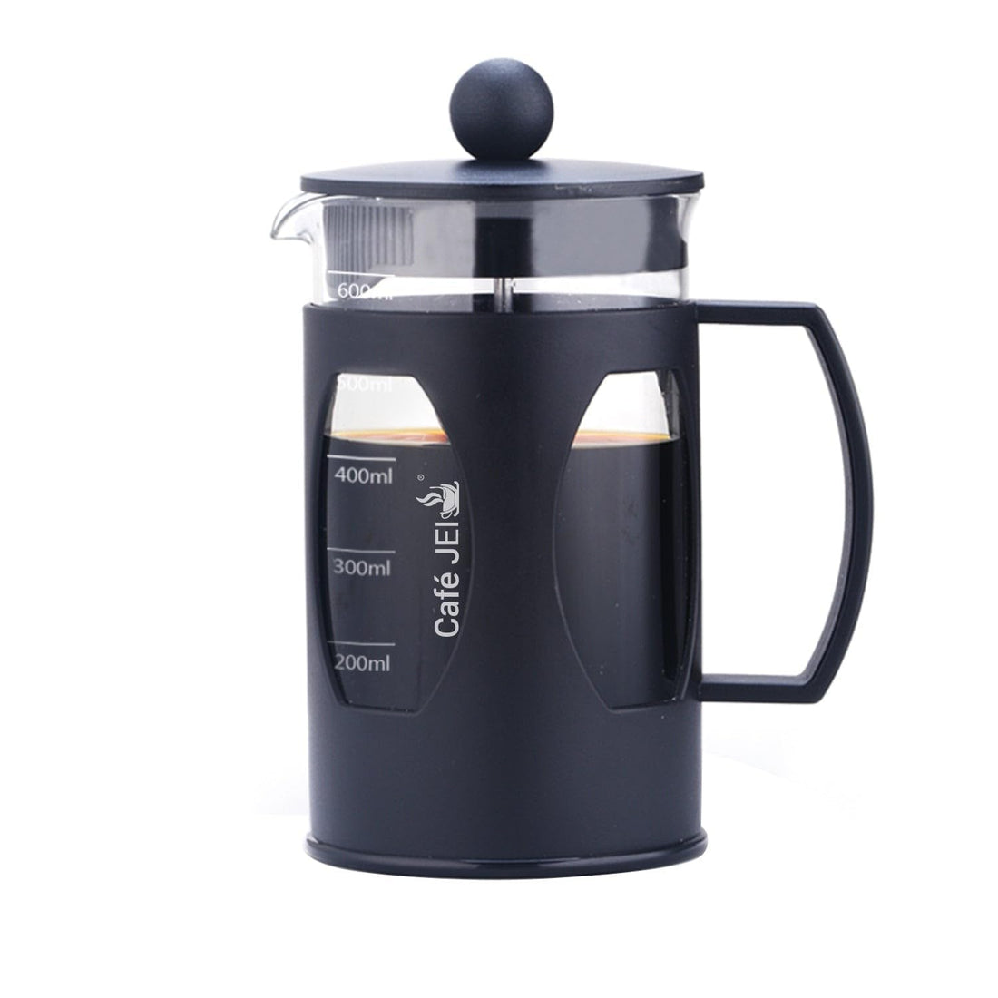 French Press Coffee and Tea Maker, Borosilicate Glass Coffee Maker, Stainless Steel Filter, Heat Resistant and Durable (600)