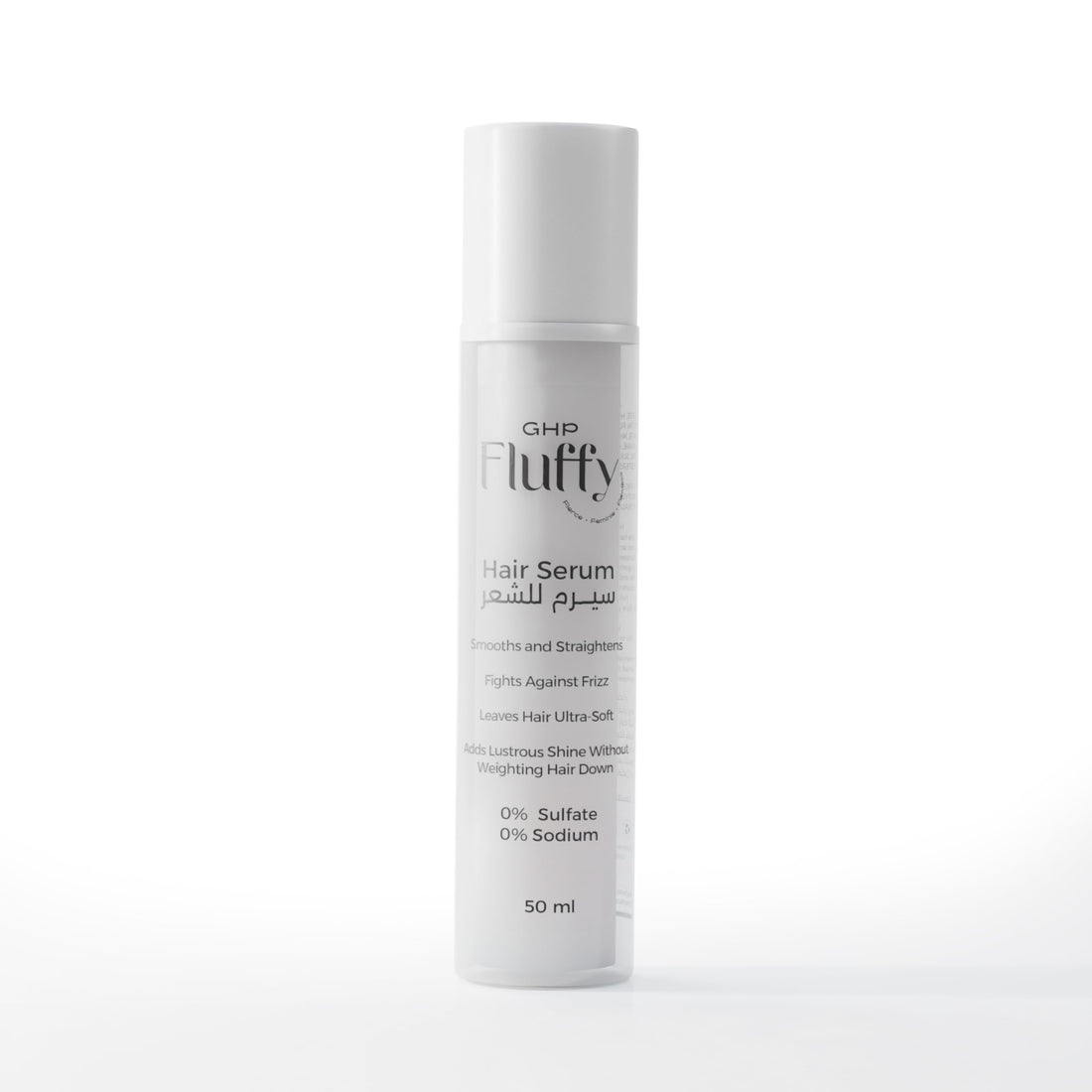 Fluffy Hair Serum, Lightweight Non-Greasy Hair Serum with Biotin, Argan, Coconut & Jojoba Oils, Helps Reduce Frizz, Smooth, Hydrate & Strengthen Hair, Sulfate-Free