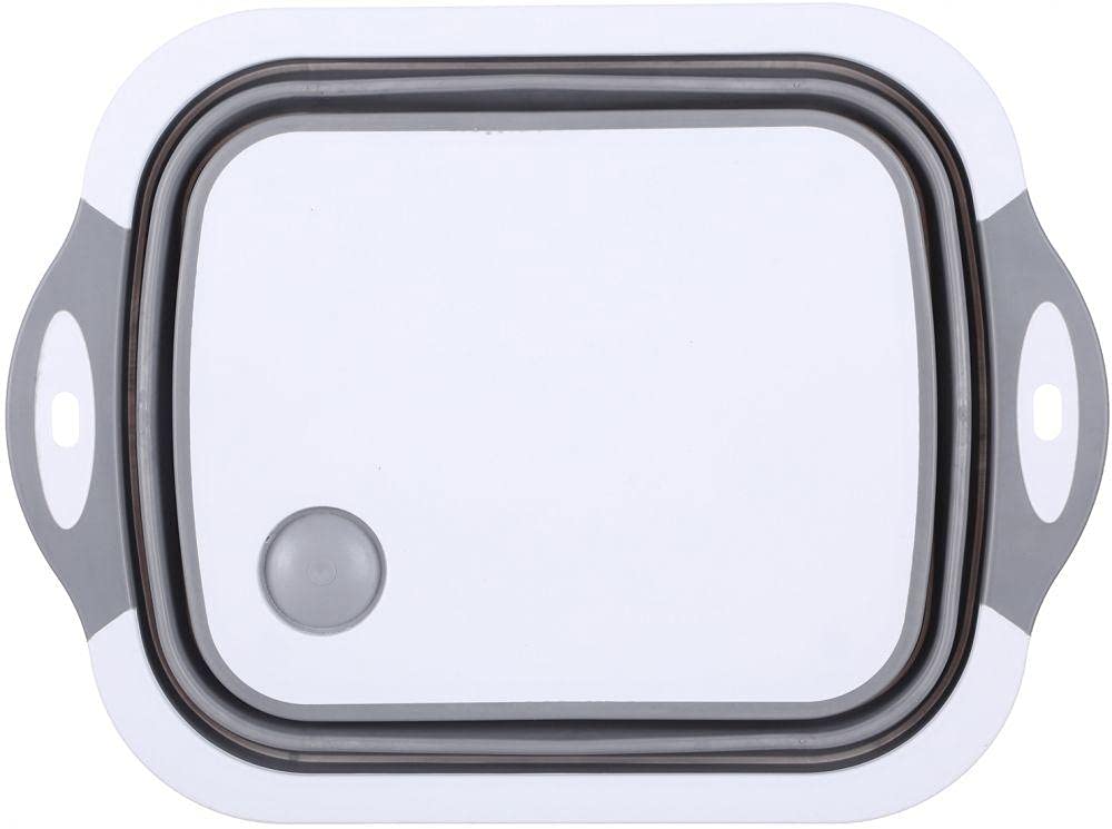 Foldable Silicon cutting board - white and grey