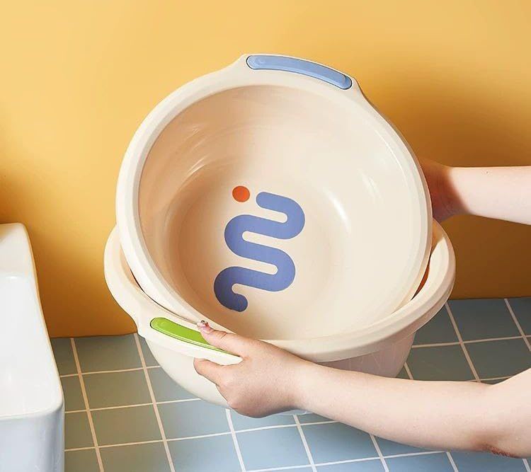 Generic Multi-Purpose Plastic Mixing Bowl with Handle, Large Capacity, .db