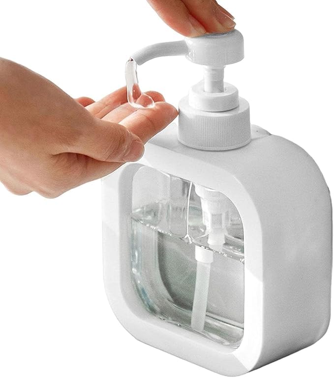 Shatterproof Plastic Soap Dispenser Bottle Empty Bathroom Kitchen Household Supplies Large Capacity Liquid Soap Dispenser Shower Gel Shampoo 300ml black/white