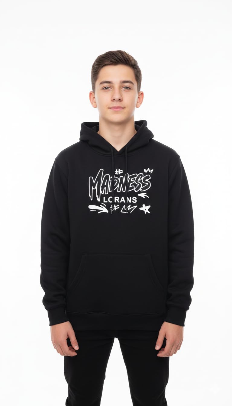 Boys Youth Hoodie Sweatshirt 10-16 Years Old Soft Cotton Fashion Comfortable Back Skater School Club Daily Activities Fall Winter