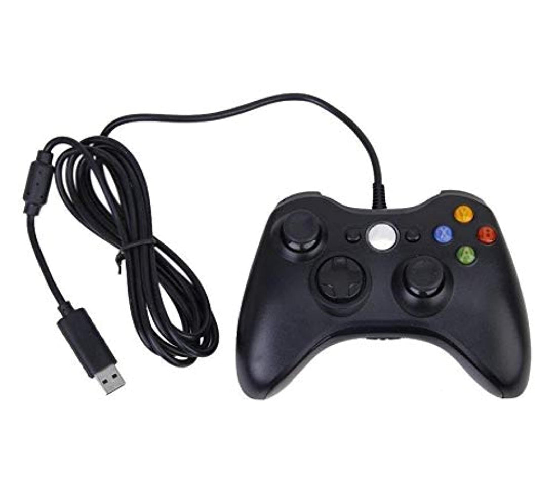 Wired Controller Gamepad Joystick For Xbox 360 - Black Color